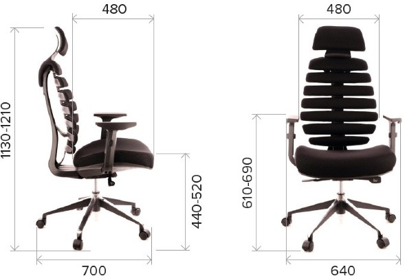 Кресло Everprof Ergo Black Экокожа 