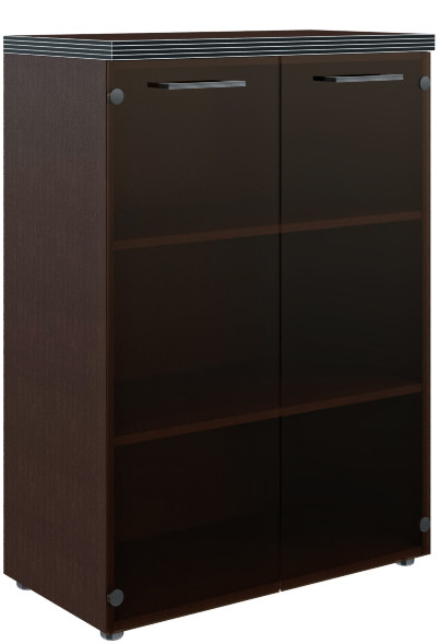 Шкаф со стеклянными дверьми и топом TMC 85.2 Венге Магия 854х452х1203